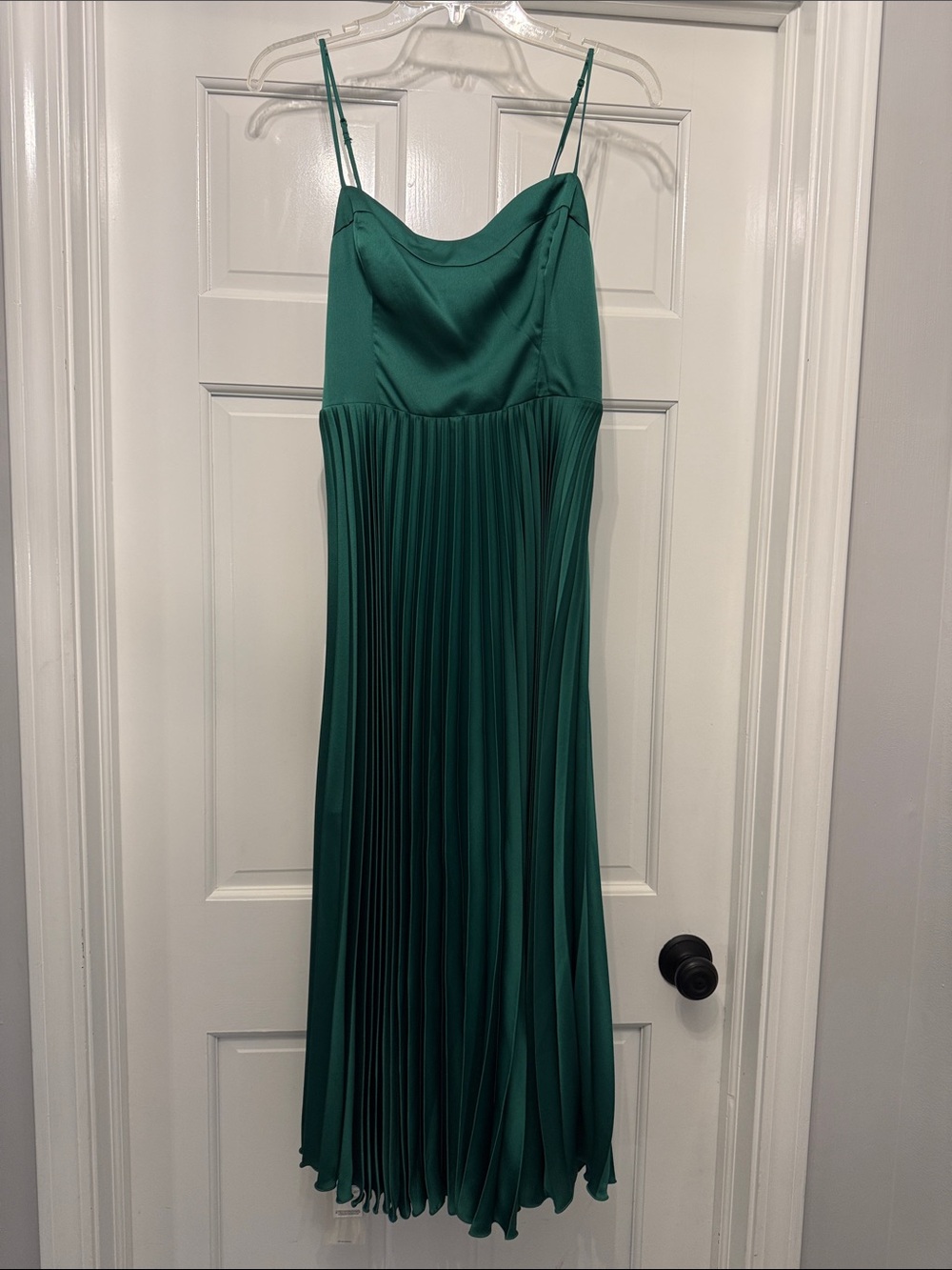 Abercrombie Elegant Green Pleated Slip Dress NWT size small